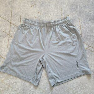 Men's Reebok Running ATHLETIC Shorts  SIZE LARGE GRAY POCKETS 8" Athleisure